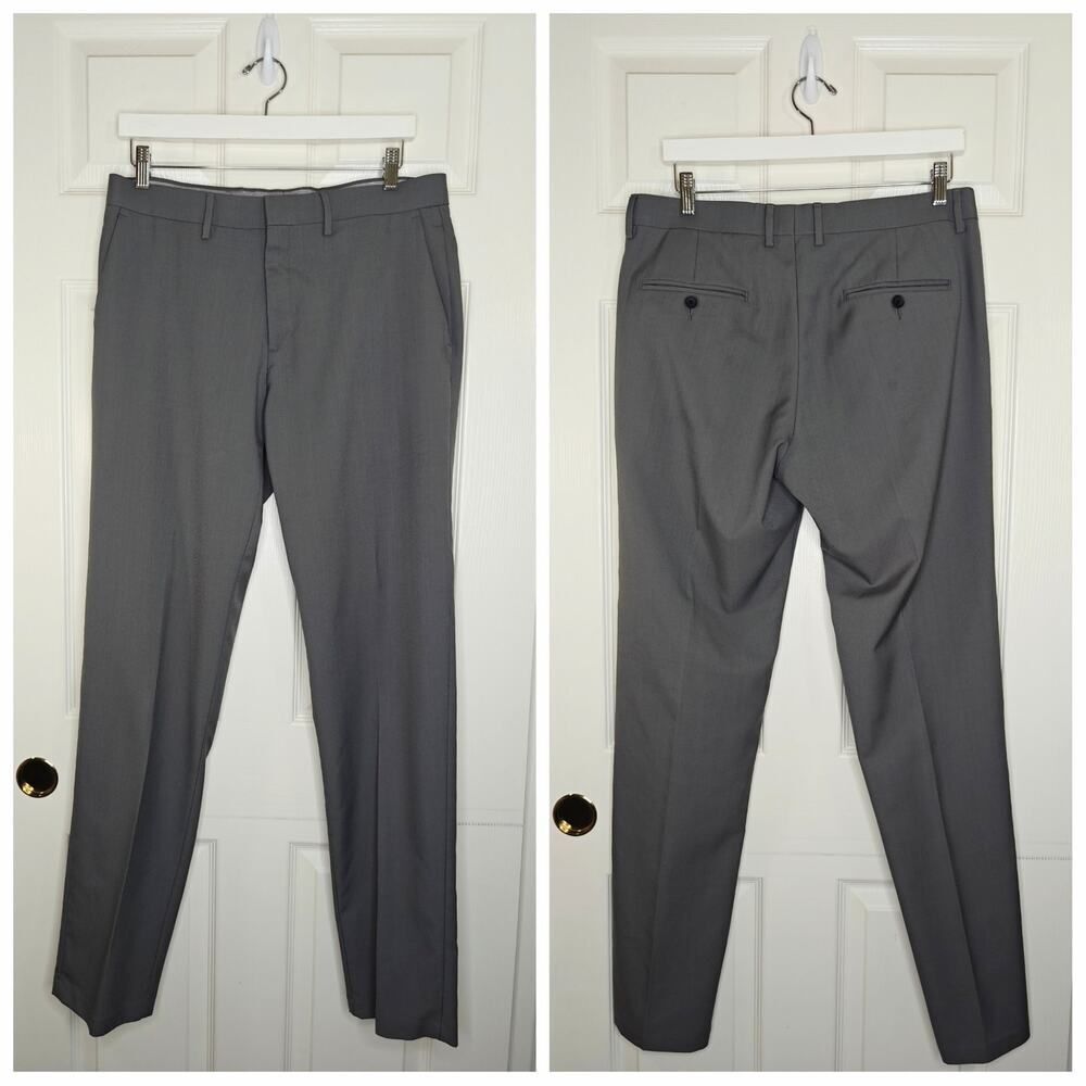 Haggar flat front straight fit premium stretch dress pants sz 34 x 34